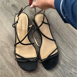Black Banana Republic Snakeskin Sandals
